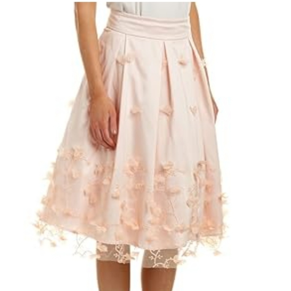 Eliza J blush applique tulle skirt 12